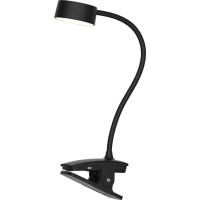 Solight LED stolní nabíjecí lampička, 2W, 210lm, 3CCT, černá, clip