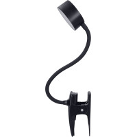 Solight LED stolní nabíjecí lampička, 2W, 210lm, 3CCT, černá, clip