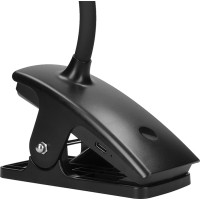 Solight LED stolní nabíjecí lampička, 2W, 210lm, 3CCT, černá, clip