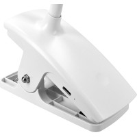 Solight LED stolní nabíjecí lampička, 2W, 210lm, 3CCT, bílá, clip