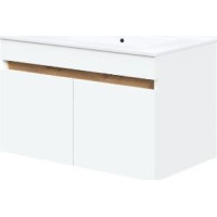 Koupelnová závěsná skříňka pod umyvadlo FIGARO 60 cm - bílá