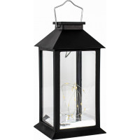 Solární dekorativní LED lampa DECO - 14x14x30 cm - černá