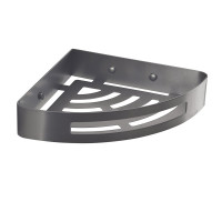 Gedy SMART rohová police do sprchy, 210x45x210mm, gun metal 247981