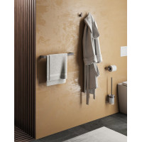 Gedy PIRENEI WC štětka závěsná, mléčné sklo, gun metal PI330381
