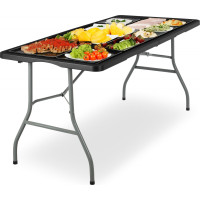 Skládací cateringový stůl RICO 150 cm - černý