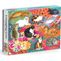 Galison Puzzle Lenošící kočky 1000 dílků