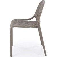Jídelní plastová židle ZOEY - khaki