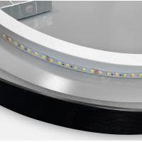 Kulaté zrcadlo IDEAL BLACK 70 cm - s LED podsvícením a vyhříváním