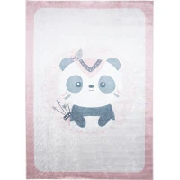 Dětský koberec EMMA - Panda indián - růžový