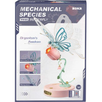RoboTime 3D mechanická skládačka Růžový motýl