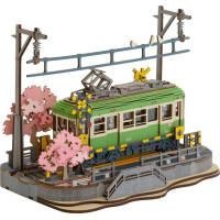 RoboTime 3D dřevěná skládačka Stanice se sakurami
