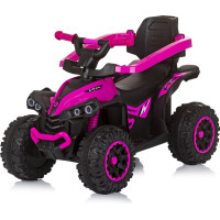 CHIPOLINO Odrážedlo se stříškou a vodící tyčí ATV Pink