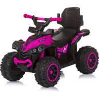 CHIPOLINO Odrážedlo se stříškou a vodící tyčí ATV Pink