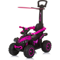 CHIPOLINO Odrážedlo se stříškou a vodící tyčí ATV Pink
