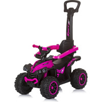 CHIPOLINO Odrážedlo se stříškou a vodící tyčí ATV Pink
