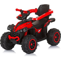 CHIPOLINO Odrážedlo se stříškou a vodící tyčí ATV Red