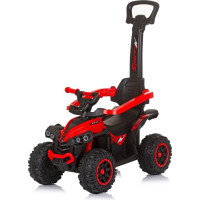 CHIPOLINO Odrážedlo se stříškou a vodící tyčí ATV Red