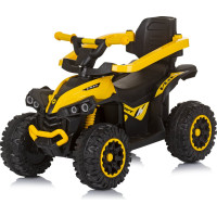 CHIPOLINO Odrážedlo se stříškou a vodící tyčí ATV Yellow