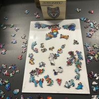 Dřevěné puzzle - Vlk