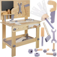 Dřevěný ponk s příslušenstvím - přírodní