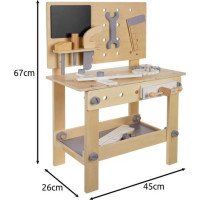 Dřevěný ponk s příslušenstvím - přírodní