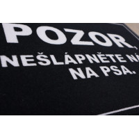 Rohožka Pozor, nešlápněte na psa 40x60 cm - na ven i na doma