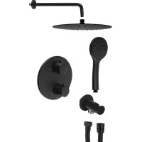 Sapho Podomítkový sprchový set s termostatickou baterií, box, 2 výstupy, černá mat RH399B-01