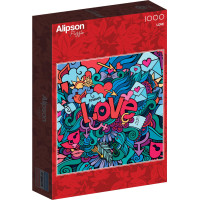 ALIPSON Čtvercové puzzle Láska 1000 dílků