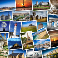 GRAFIKA Čtvercové puzzle Plavba přes Francii 1000 dílků