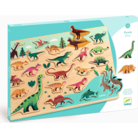 DJECO Dřevěná vkládačka Dino