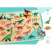 DJECO Dřevěná vkládačka Dino