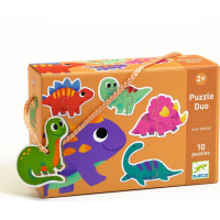 DJECO Puzzle Duo Dinosauři 10x2 dílky