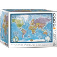EUROGRAPHICS Puzzle Mapa světa 5000 dílků