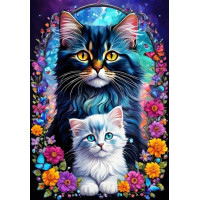 ALIPSON Puzzle Mateřská láska: Kočky 1000 dílků