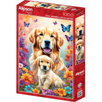 ALIPSON Puzzle Mateřská láska: Psi 1000 dílků