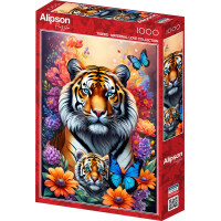 ALIPSON Puzzle Mateřská láska: Tygři 1000 dílků