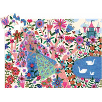 DJECO Puzzle Princezna a páv 36 dílků