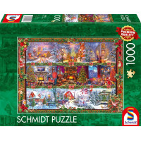 SCHMIDT Puzzle Vánoční pozdravy 1000 dílků