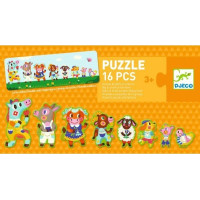 DJECO Puzzle Velcí a malí na farmě 16 dílků