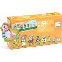 DJECO Puzzle Velcí a malí na farmě 16 dílků