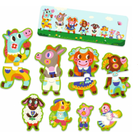 DJECO Puzzle Velcí a malí na farmě 16 dílků