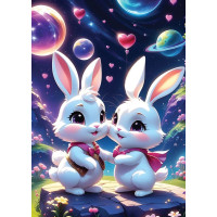 YAZZ Puzzle Zamilovaní králíčci 1000 dílků