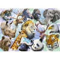 ALIPSON Puzzle Zvířecí hlavy 500 dílků