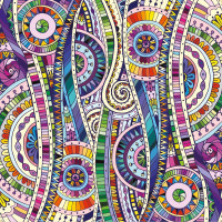 YAZZ Čtvercové puzzle Geometrická mandala 1023 dílků