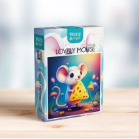 YAZZ Čtvercové puzzle Roztomilá myška 1023 dílků