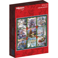 ALIPSON Čtvercové puzzle Vánoční koláž 1000 dílků