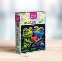 YAZZ Čtvercové puzzle Zamilované žabky 1023 dílků