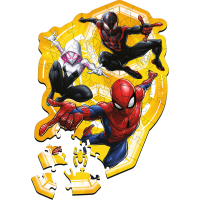 TREFL Dřevěné obrysové puzzle Spiderman: Připraven do akce 50 dílků
