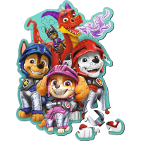 TREFL Dřevěné obrysové puzzle Tlapková patrola: Rescue Knights 50 dílků