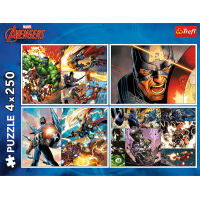 TREFL Puzzle Avengers: Heorické dny 4x250 dílků